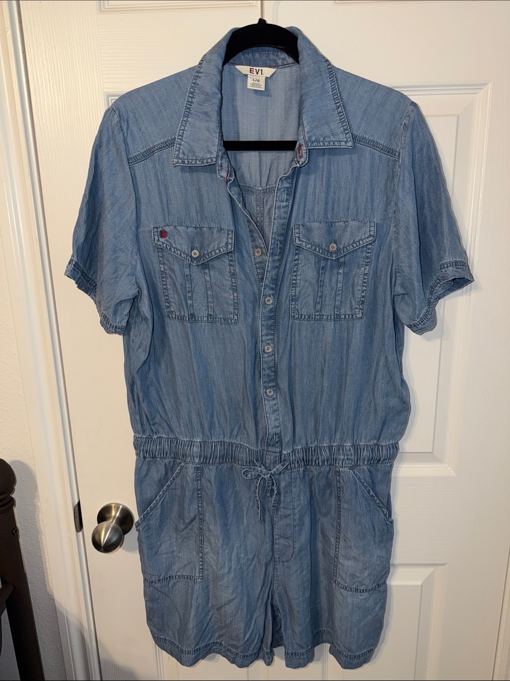 EV1 Light Wash Denim Romper